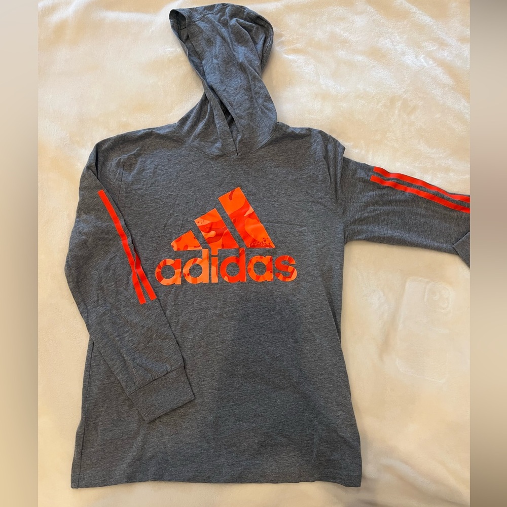 Adidas long sleeve hooded tee Medium